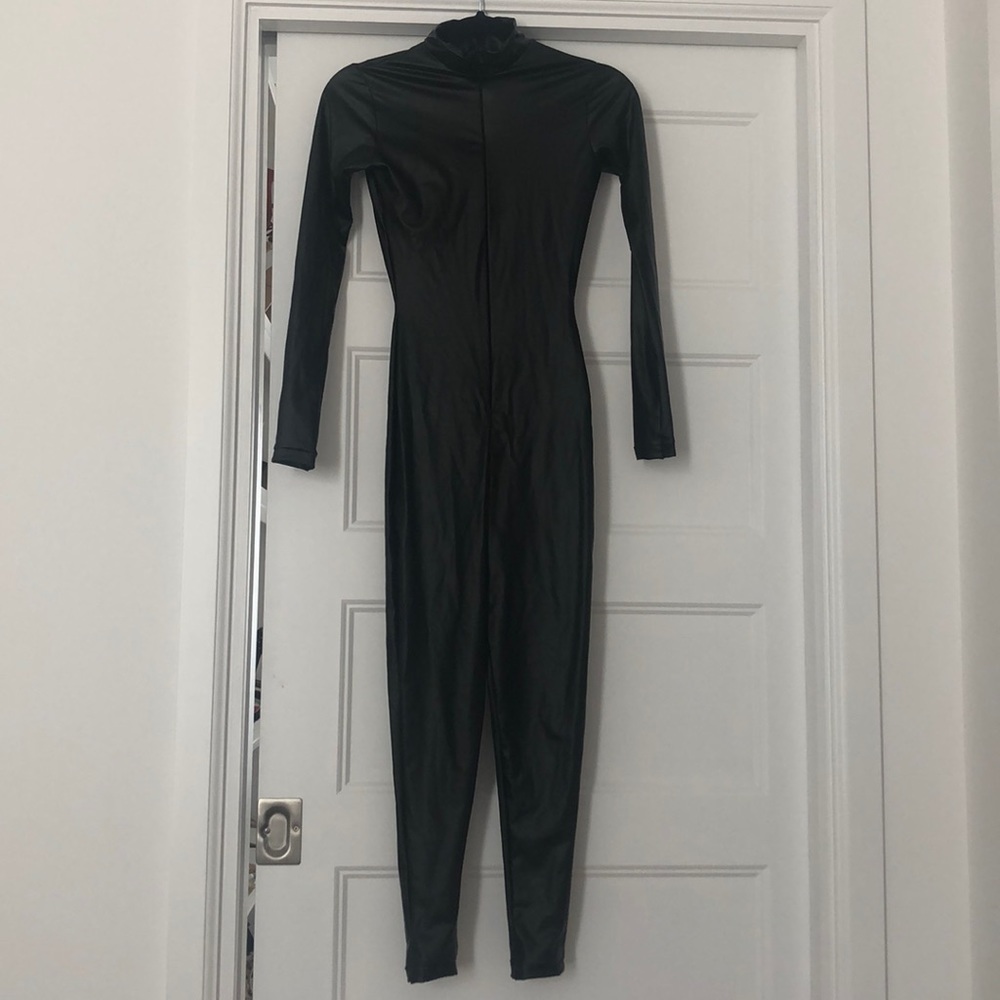 Sexy Halloween costume black catsuit one piece